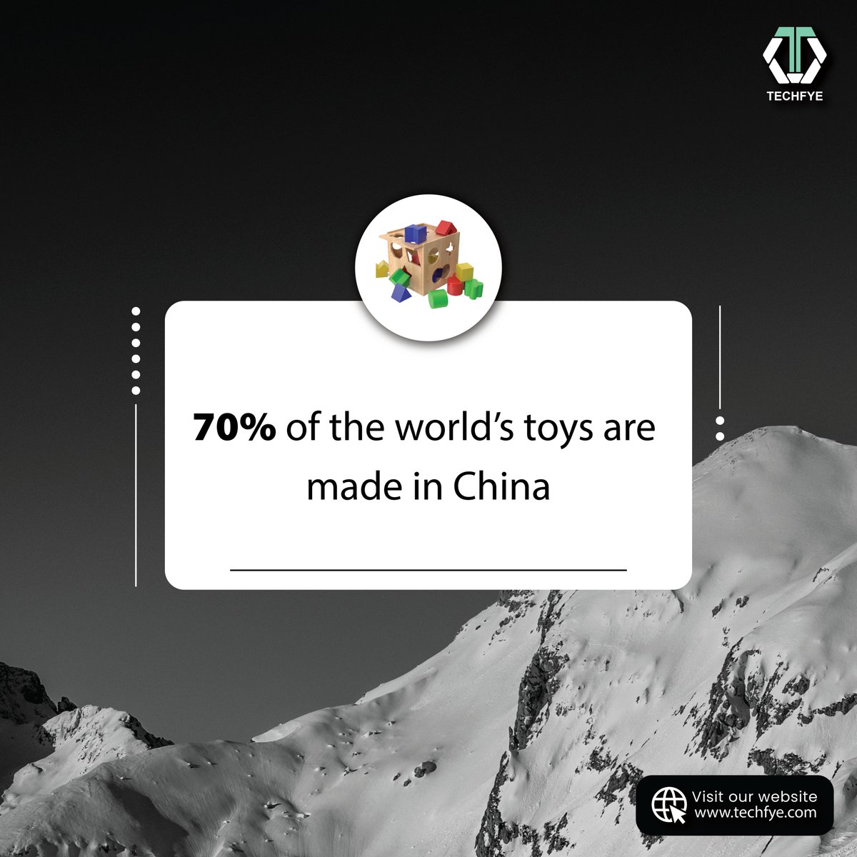Techfyeinit's tweet image. TechFact Week

70% of the world’s toys are made in China.

#techfact #techfactory #techfactsmeaning #techfactsnews #techinterestingfacts #techfactcenter #funtechfact #techfactgames #techfactgroup #toys #manufacturingtoy #ChinaToy #toysfactory #chinatoysfactory