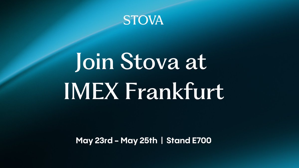 stovatech's tweet image. Stova is looking forward to traveling to Germany in just 2 short weeks! From May 23rd to May 25th we will be at IMEX Frankfurt. Come stop by stand E700 to meet members of our team and hear more about what we can offer you.

#IMEX2023 #Stova #EventTechnology #Frankfurt #EndtoEnd