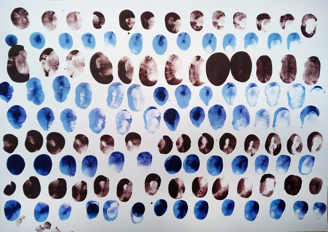 Fingerprints. Partitura 7
"The question is never what to draw, only how to draw" Robert Ryman". I like this saying, and let it be the motto of this series.