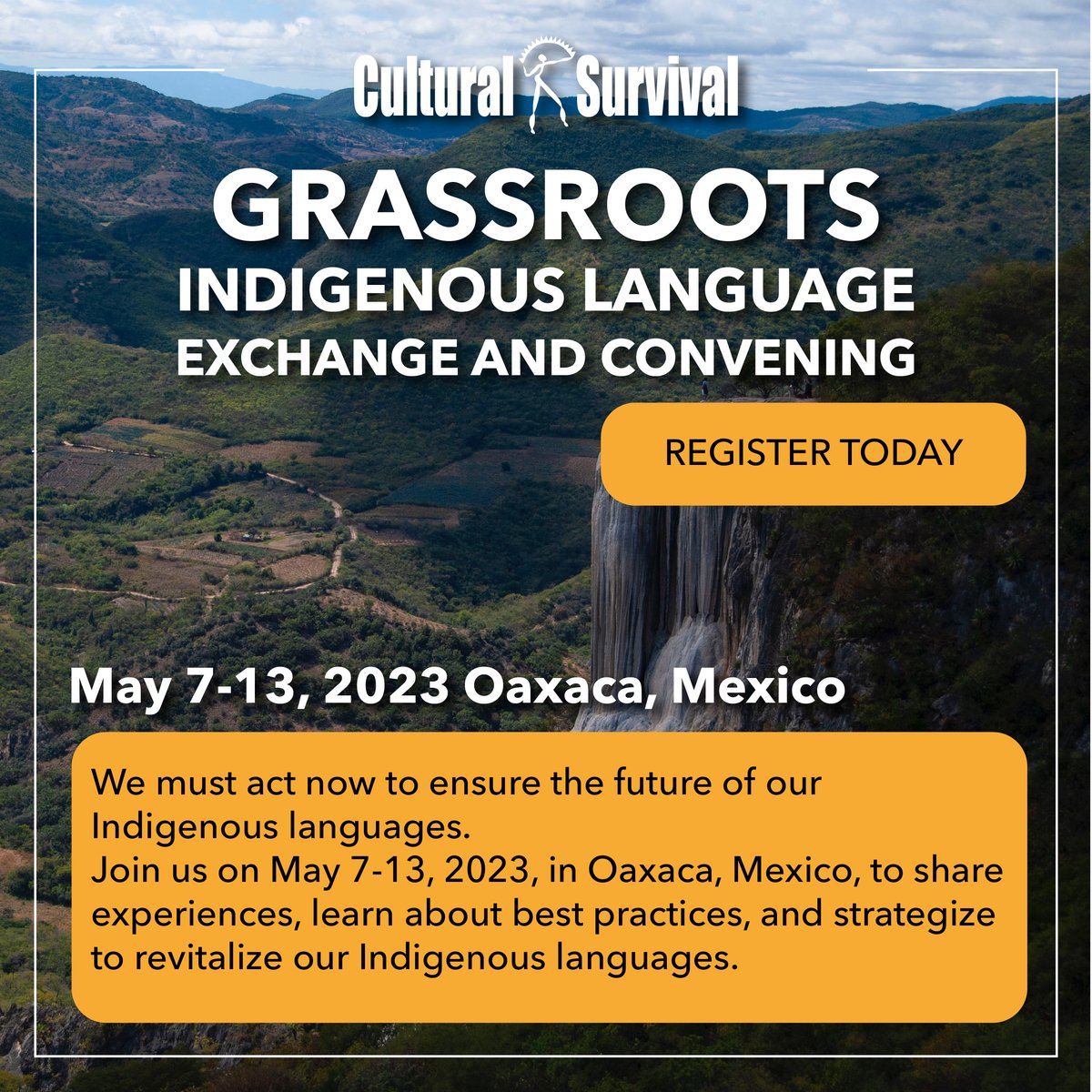 Starting tomorrow! Join us from May 7-13, 2023, in Oaxaca, Mexico to learn about best practices, share experiences, and strategize for #LanguageRevitalization among #IndigenousPeoples.