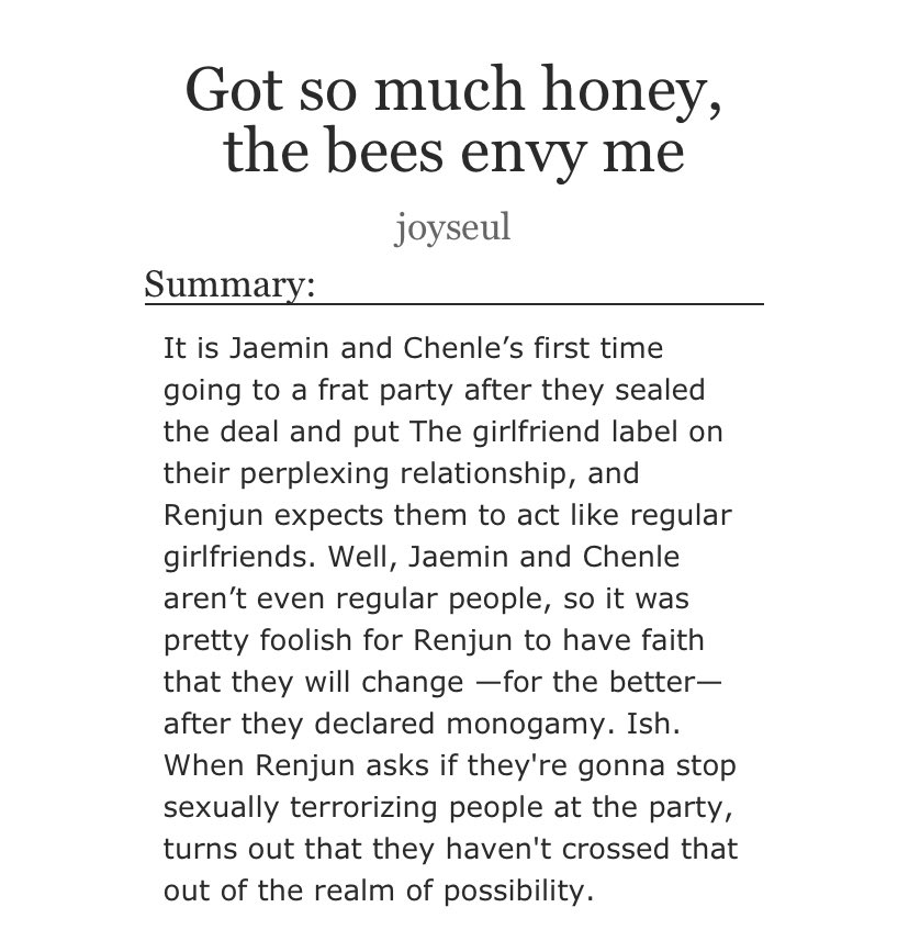 Got so much honey, the bees envy me

🐰 jm/cl (jaemle)
🐰 5,6k words, explicit 
🐰 pwp, rule 63, bisexual jaemle, sexual terrorism, established relationship
🐰 mia &amp; lucia from white lotus were my visual muses
🔗 archiveofourown.org/works/46120051
