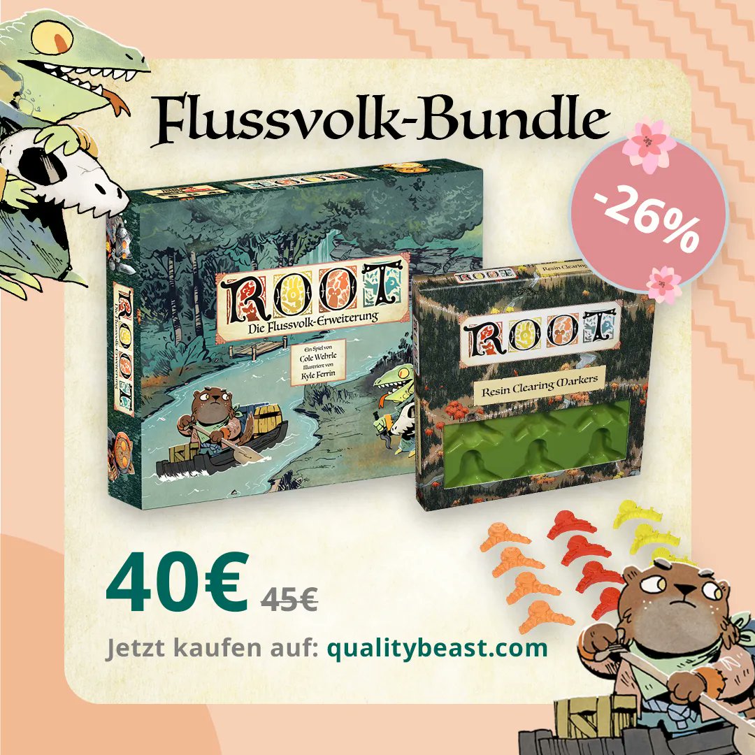 QualityBeastDE's tweet photo. Im Rahmen unseres Frühlings-Sale haben wir auch ein Flussvolk-Bundle für 40 €, das die Flussvolk-Erweiterung und die Lichtungs-Marker aus Kunststoff enthält.

Jetzt kaufen auf: https://t.co/jAkizK6mkh https://t.co/uBZm2V8iO3