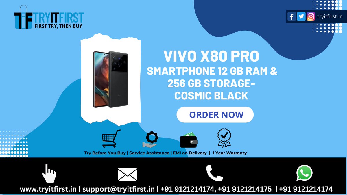 tryitfirstin's tweet photo. Visit: https://t.co/IrcFlr4UJO
Mail: support@tryitfirst.in
Call : +91 9121214174, +91 9121214175
Whatsapp: https://t.co/uLQGRHbIDT
#tryitfirst #smartphone #mobile #gadget #laptop #smartwatch #smartband #smartdevice #samsung #samsunggalaxy #oppo #Vivo #dealsonline #dealoftheday https://t.co/8FeJlv3Ylf