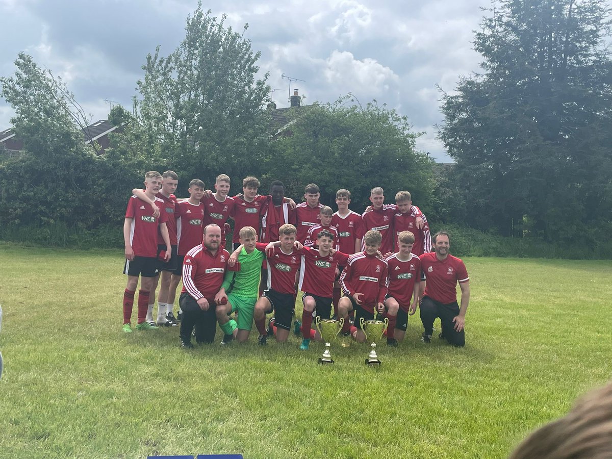Both our u15 teams completed their league and cup doubles this morning… fantastic achievement well done all.. #upthereds #muafc