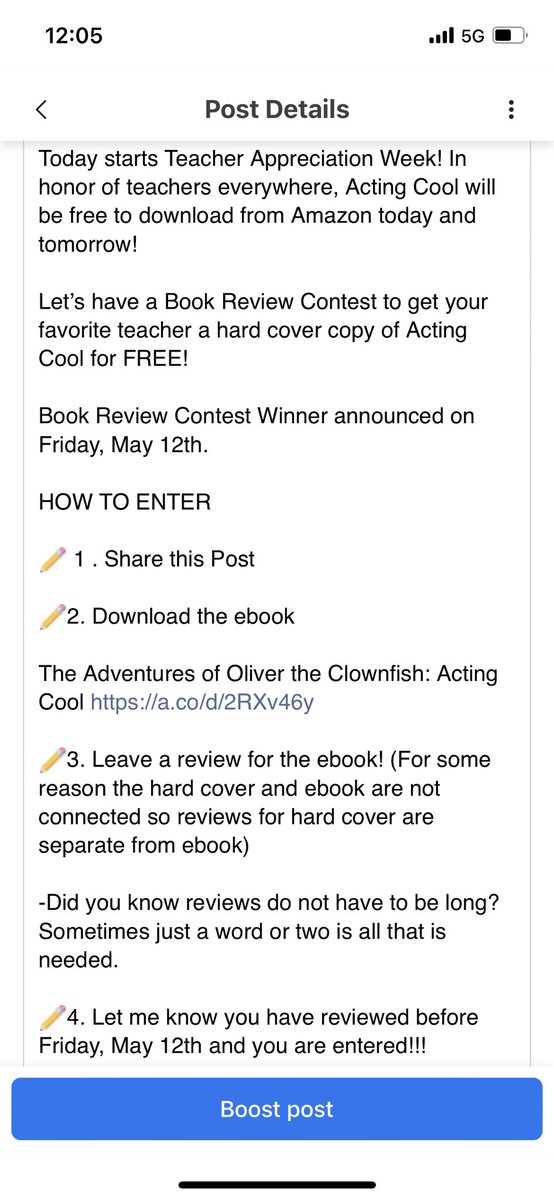 OliverClownfish's tweet photo. Acting Cool!! FREE May 7th and 8th!

The Adventures of Oliver the Clownfish: Acting Cool https://t.co/SbmaYt9jiP https://t.co/5UhUYuMJOX