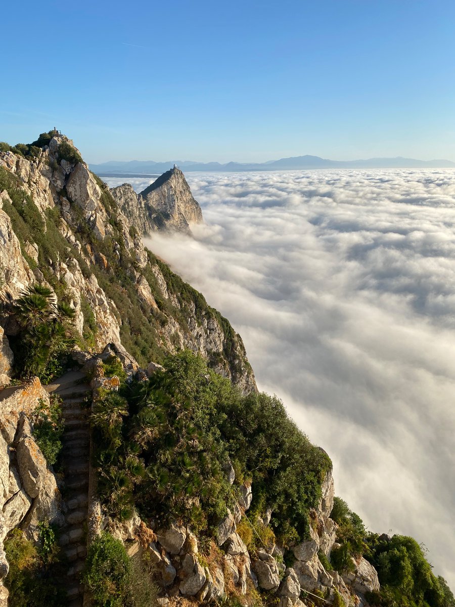 LilliHawki38840's tweet photo. Yesterday mornings views of our stairway to heaven on earth #Gibraltar @MeteoGib @GibReserve https://t.co/9jzblS5jep