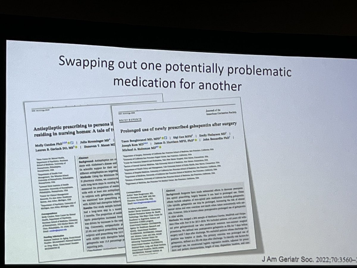 LeeLindquistMD's tweet photo. Gabapentin only approved for seizures &amp; post herpetic neuropathy but now being used off label use….Top Geri Articles #AGS23 #AGS2034 https://t.co/scIIV4PAqB