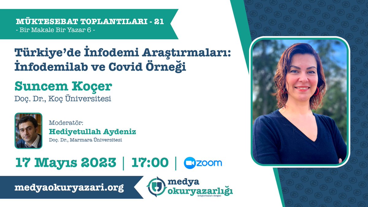 MedyaOkurYazar_'s tweet photo. Davet!
#Müktesebat Toplantıları'nın 21.oturumunda @suncemkocer ile #covid ve https://t.co/YVFUMkgyNS örneği üzerinden Türkiye'de #infodemi araştırmalarını konuşacağız.
Bekleriz!
🗓️17.05.'23,17:00
▶️ Kayıt:https://t.co/ZKRf9vhWcC
▶️Okuma:https://t.co/nA0FsAO8Kg
#medyaokuryazarlığı https://t.co/IZTk1bj77f