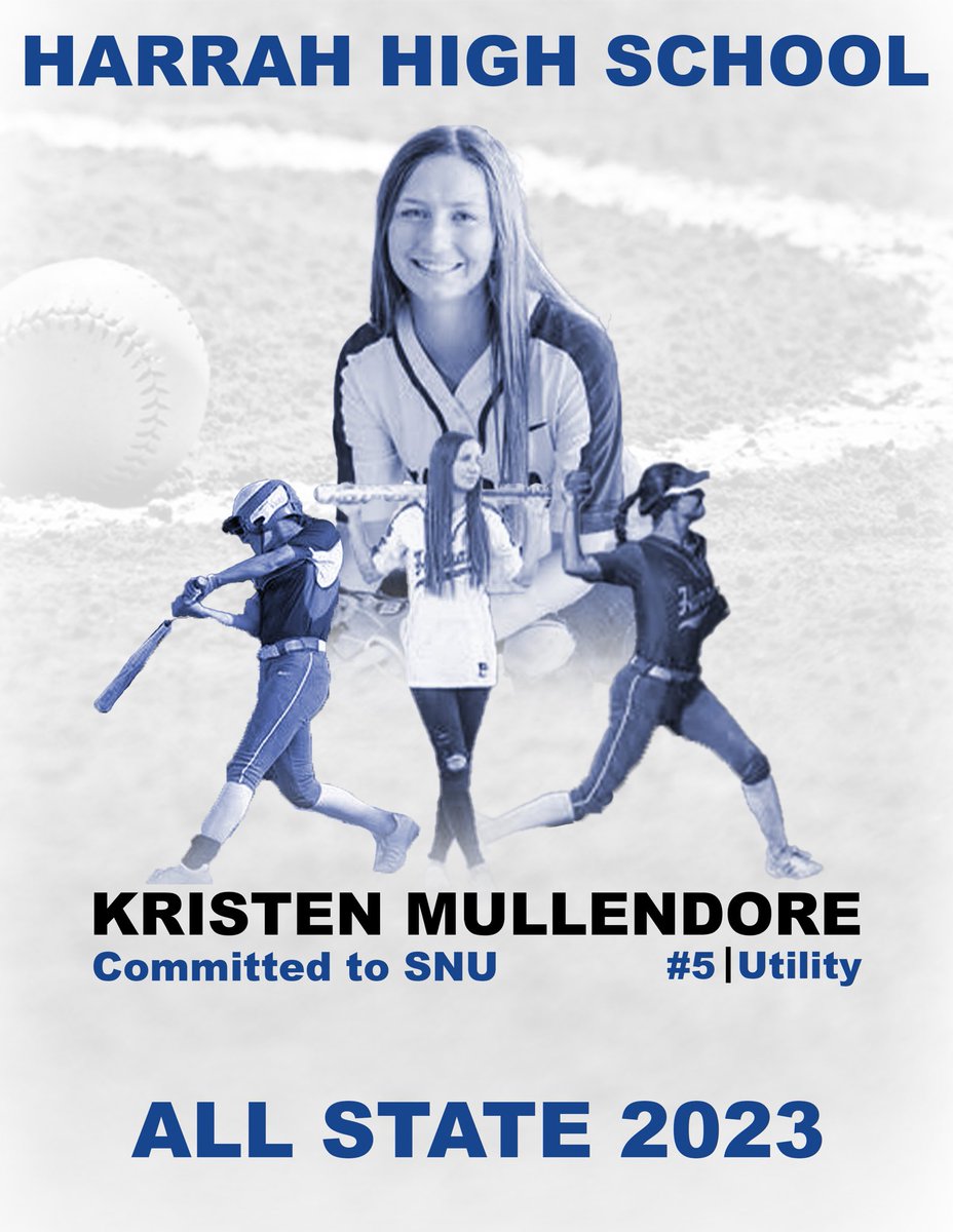 She did it again‼️ Congratulations to Kristen Mullendore for being selected as part of the 2023 Large West All-State Slowpitch Team. She is now apart of the All State Fastpitch and Slowpitch Team!🥎💙 <a href="/kdmullendore/">Kristen</a> <a href="/HarrahHs/">HHS Class of 2023</a>