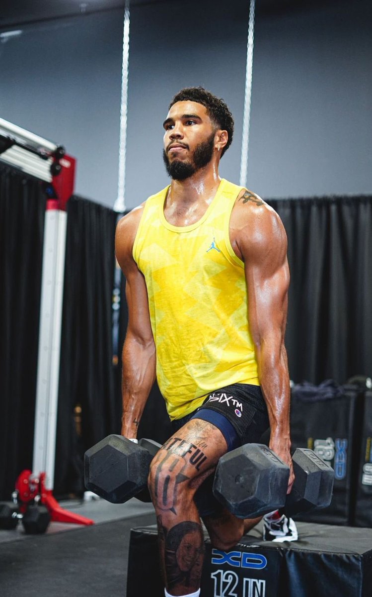 Jayson Tatum is reportedly lifting weights for 45 minutes, 4-5 days a week with many of those sessions happening pre-game.

One of Jayson’s biggest regrets last playoffs was pulling back on his strength routine.

Basketball players, use the weight room to enhance your game 💪🏻🙌🏻