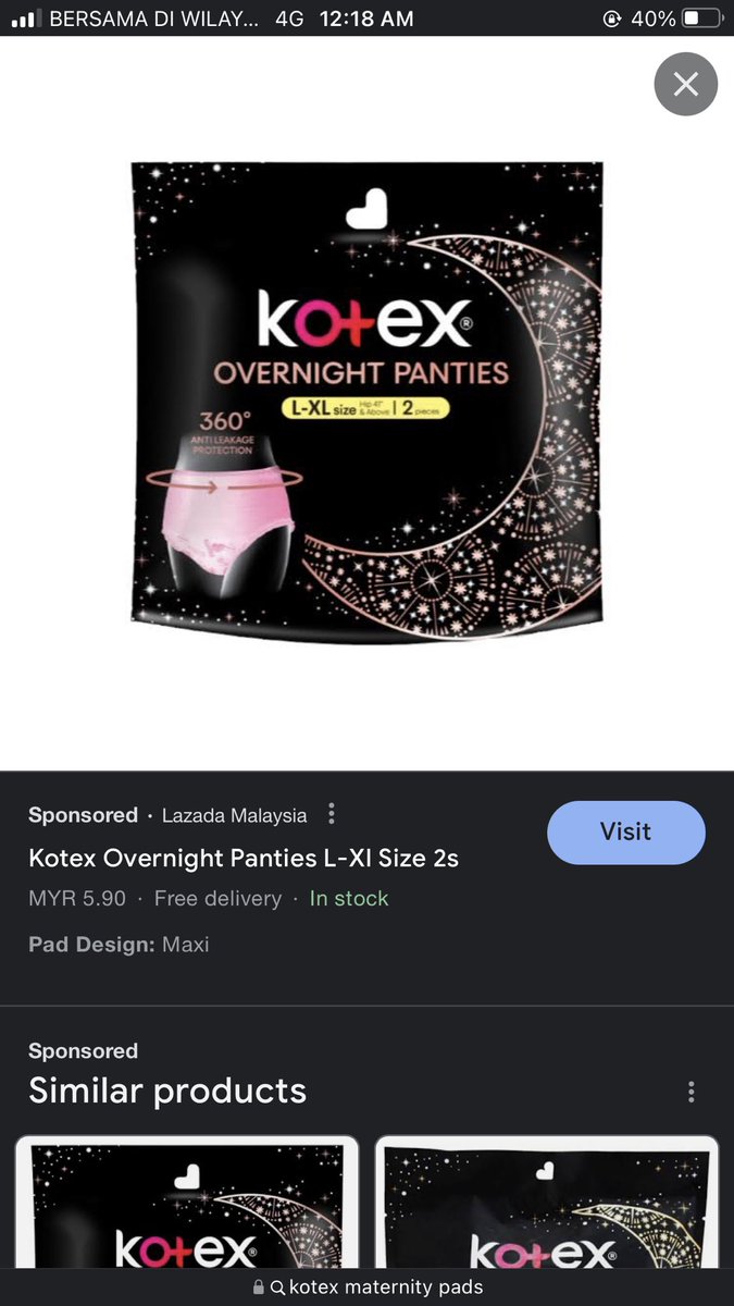 somehoneybunch's tweet photo. @nuriyliamalek Please please beli maternity pads from kotex, selesa gila compared to other brand. kalau boleh beli satu kotak 😂 you’ll thank me later.. https://t.co/hrVtOgfQDZ