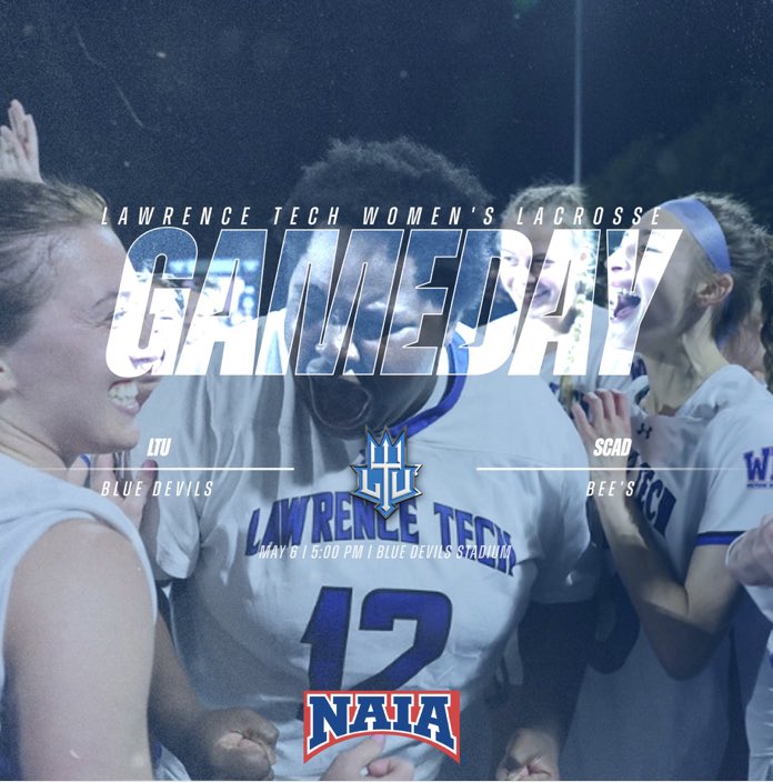 LTUWLacrosse's tweet photo. IT’S GAMEDAY!

NATIONALS ON THE CLOCK!

📍BLUE DEVILS STADIUM 
⏰ 5:00 pm 
☑️ SCAD

BE THERE!

#HORNSUP #DEVILDOWN 💙 https://t.co/OEYSILpObe