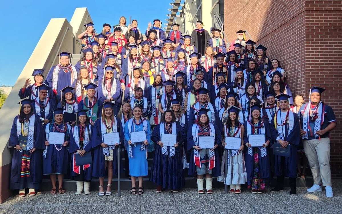 hauryprogram's tweet photo. Congratulations to 70 Native American graduates of 2023, and extra congratulations to our #nativepathways awardees Dr. Jacelle Ramon-Sauberan, PhD and Christian Jimmie, MS for outstanding achievement awards. #hauryprogram #uarizona #INDIGENOUS https://t.co/Pvld7myoVz