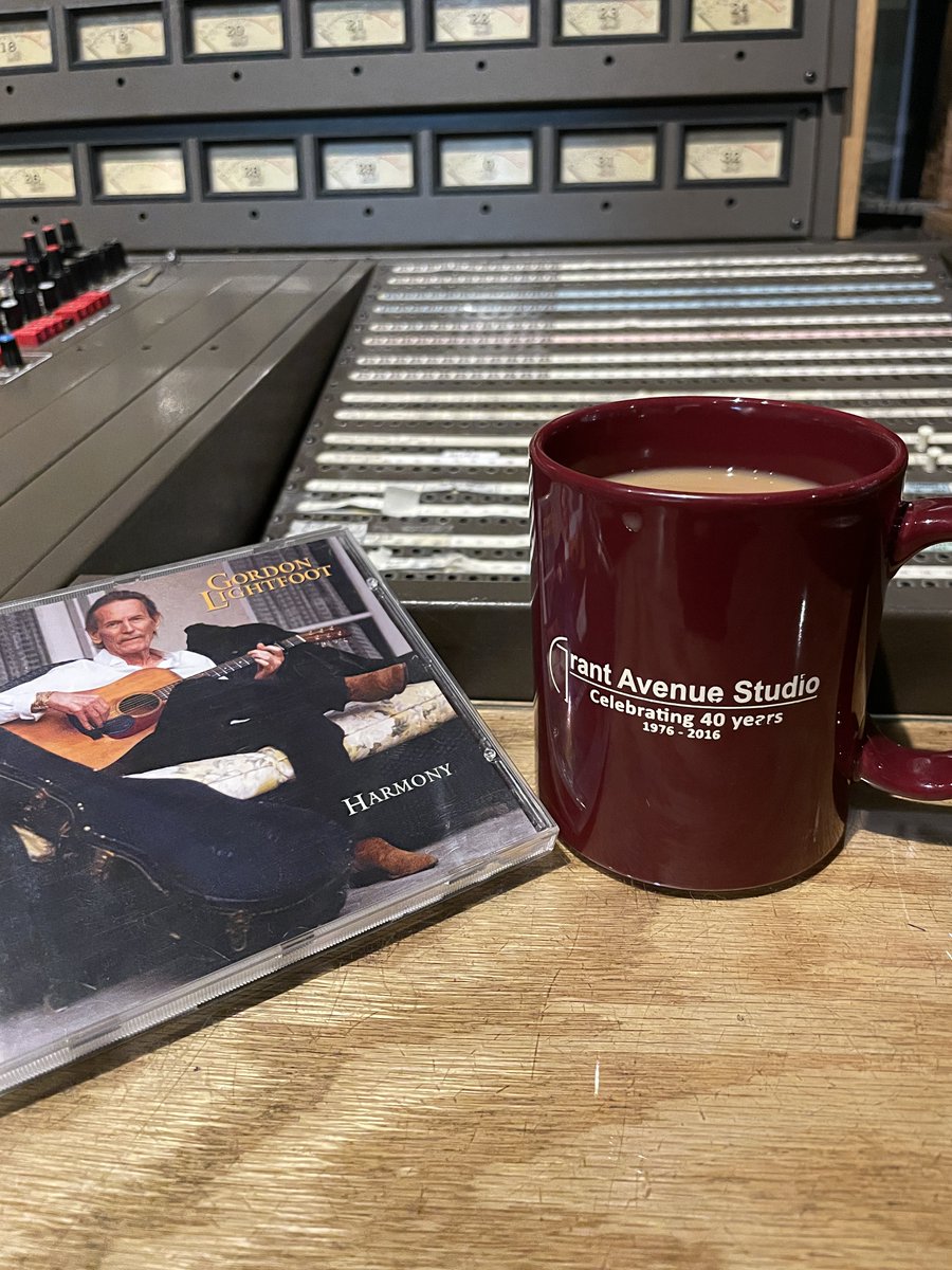Coffee full, patch bay open to possibilities, Gord playing through the mains. Starting the day off right <a href="/GrantAveStudio/">Grant Avenue Studio</a>