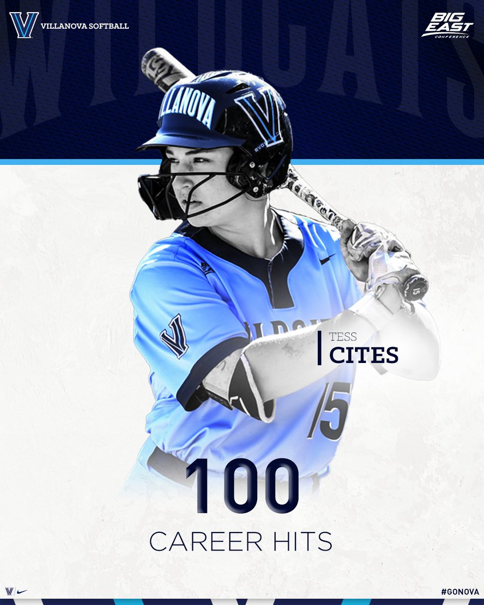 VUSoftball's tweet photo. With her leadoff single in today's game, Tess Cites has officially eclipsed 1⃣0⃣0⃣ career hits!

#GoNova https://t.co/bfNQz7ZpHM