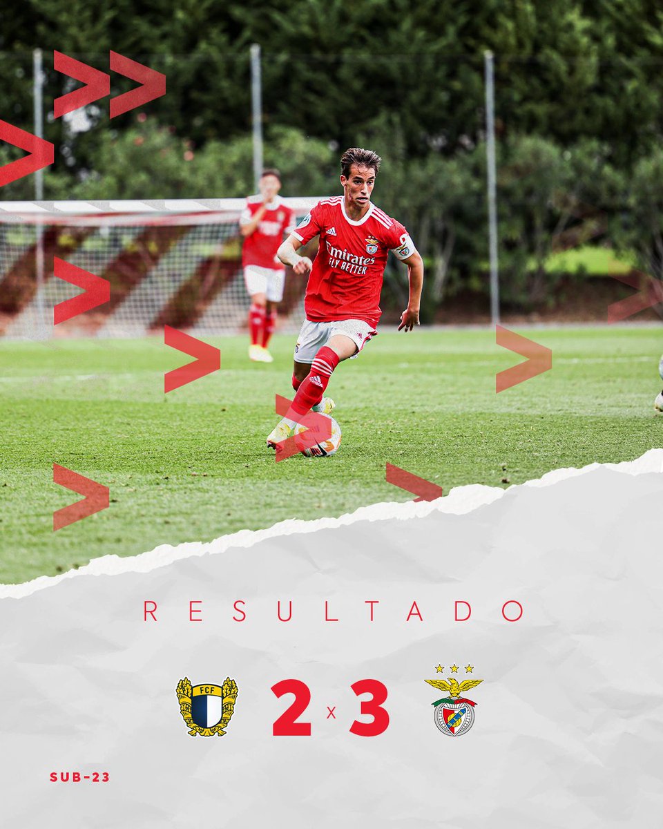 🦅 Vitória do #SLBenficaSub23 na 1.ª jornada do grupo B da #TaçaRevelação!

⚽ 38’ Hugo Félix
⚽ 86’ Tomás Azevedo
⚽ 88’ Hugo Félix

#MadeInBenfica