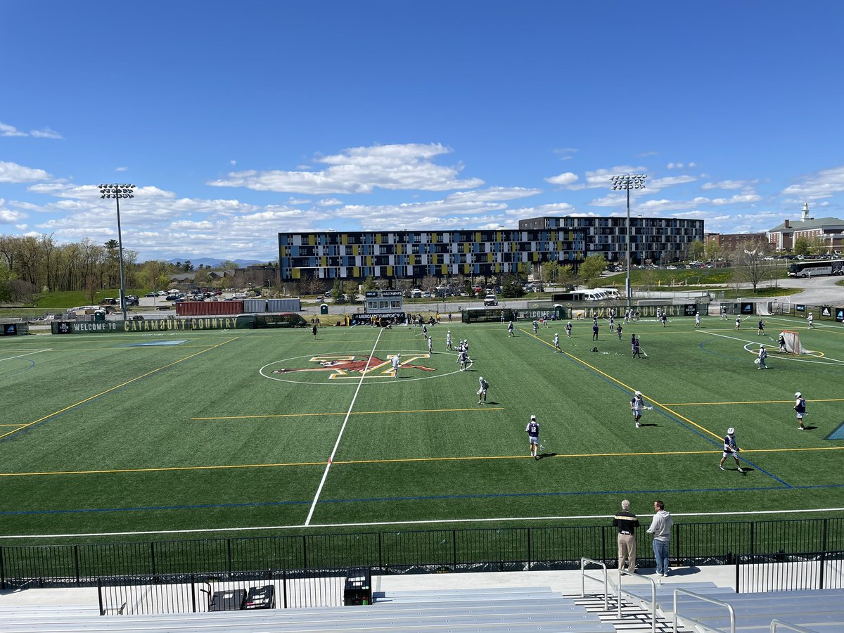 An @NCAA Men’s Lacrosse Tournament spot is at stake as @UAlbanyMLax #GreatDanes and @BryantUniv #Bulldogs meet here at @UVMathletics Virtue Field on @ESPNU.
#PAGameDay #AEChamps #AEMLax