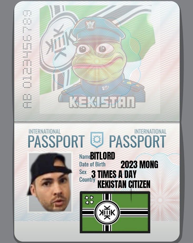kekistantoken's tweet photo. @crypto_bitlord7 ARE YOU A KEKISTANI YET? NO? WELL NOW YOU ARE.

HERE'S YOUR VERY OWN PASSPORT, WELCOME TO KEKISTAN. https://t.co/SjNcHfkxxV
