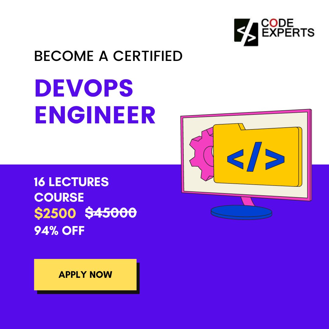 CodeExpertsUs's tweet image. Join our DevOps Engineer bootcamp and learn the latest tools and techniques for building, testing, and deploying software. Enroll now and take your career to new heights.
#devopsengineering #codingbootcamp #codeexpertsus