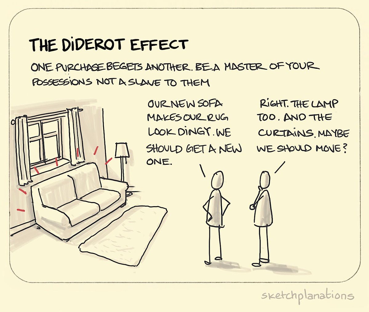 WstLondonGarden's tweet photo. What is the #DiderotEffect? It's a phenomenon that occurs when acquiring a new possession leads to a spiral of consumption that results in the acquisition of even more possessions. https://t.co/5CuyoCzuUR