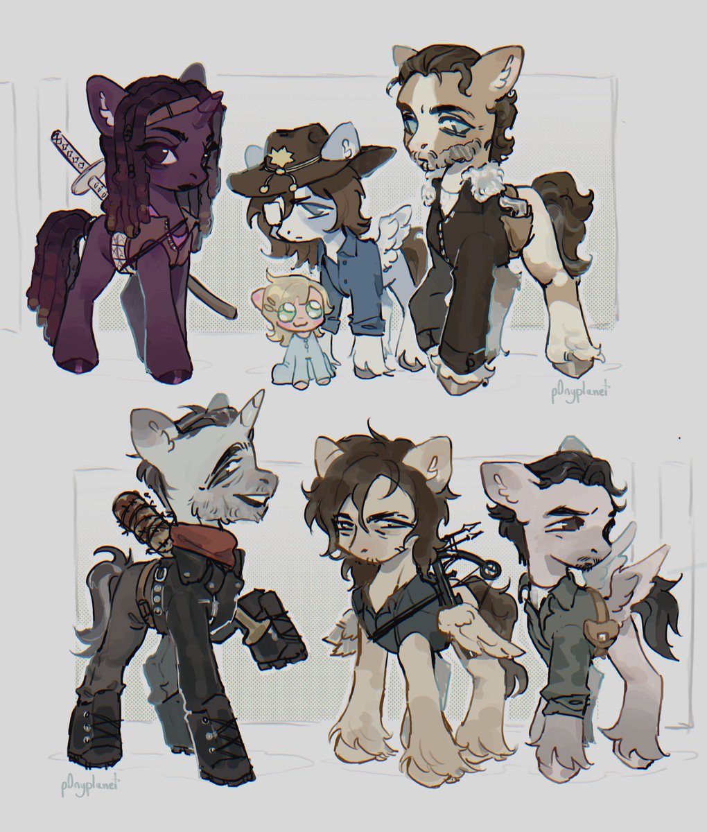 p0nyplanet's tweet photo. The Trotting Dead (my little pony + walking dead crossover) https://t.co/X0En3zjG2X
