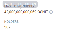 $OSHIT over 300 holders in less than 40min.