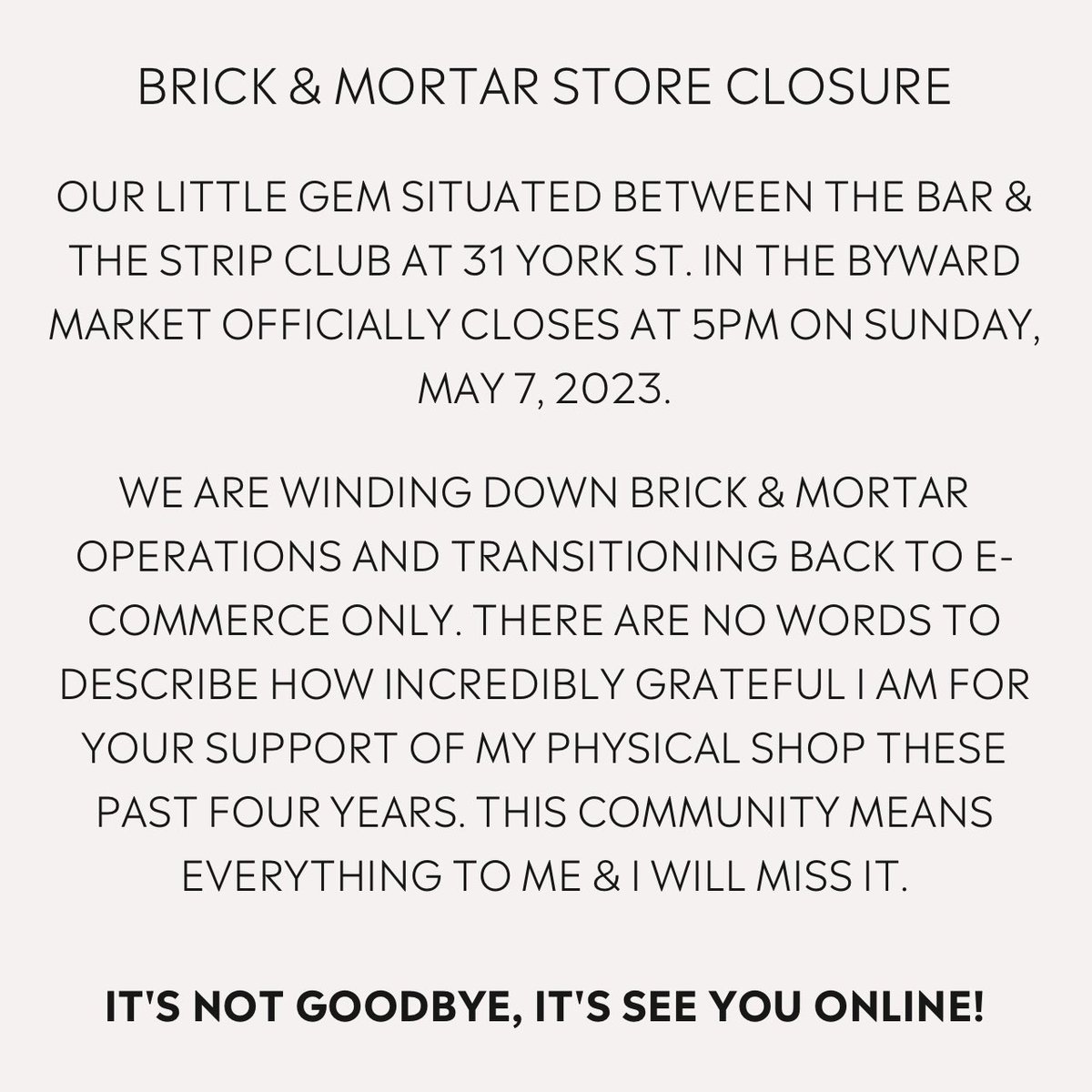 bbxcollection's tweet image. It’s not goodbye, it’s see you online 👋🏼

bbxcollection.com