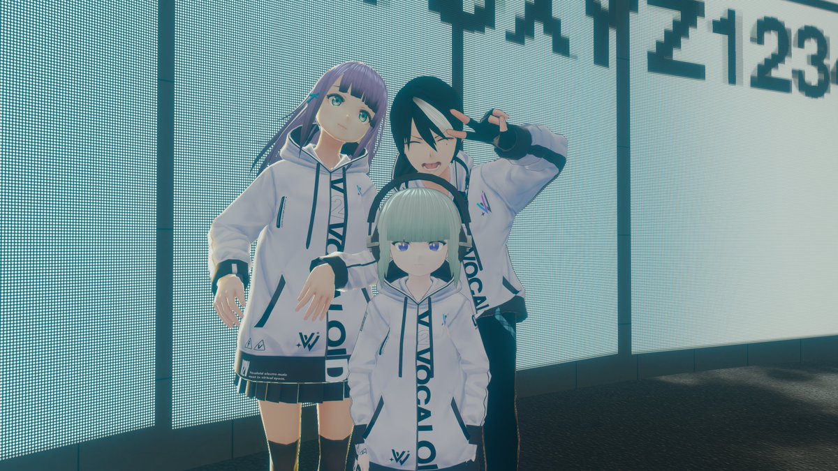 Hongo_mimomi's tweet image. 3年前の #V2V のVroid衣装と今のアバターで記念撮影！

#ボカぶい