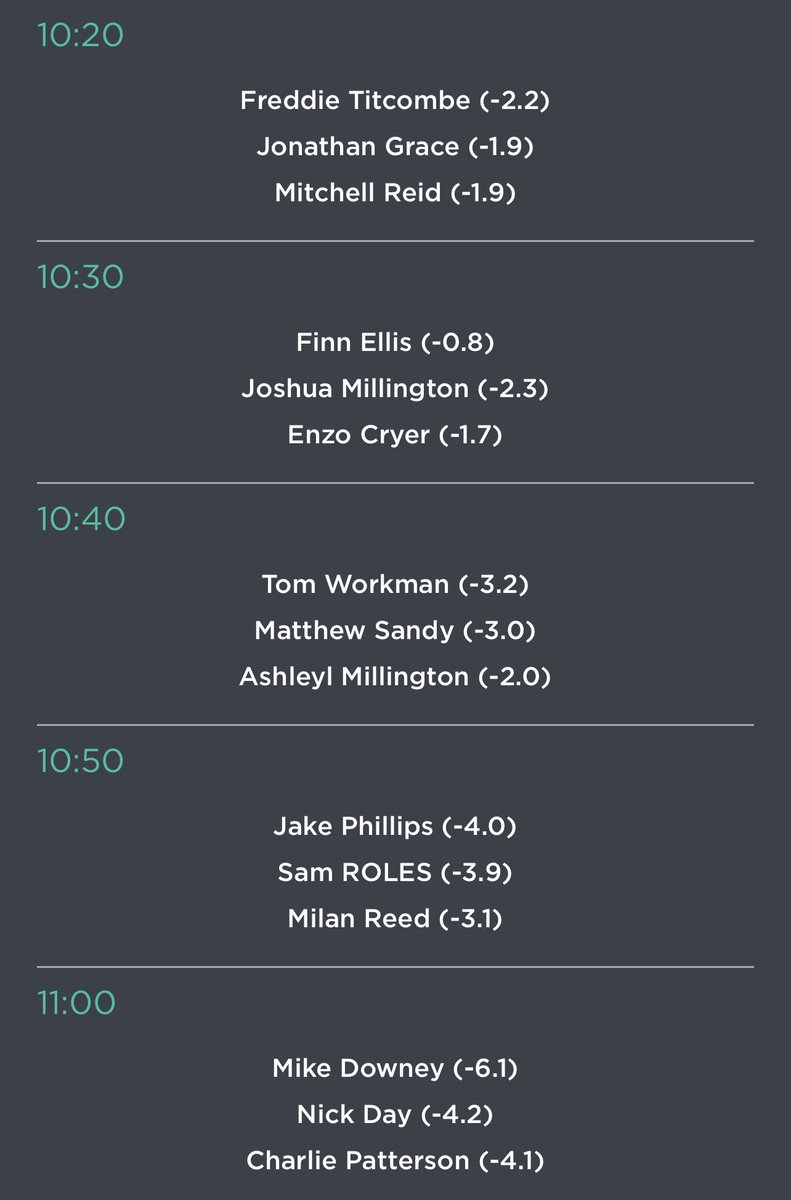 Tomorrow we welcome the best golfers in the area to battle it out for the coveted #AshtonVase trophy 

Tee times are as follows and be sure to tune in to our instagram page for all the live action throughout day 🎥

instagram.com/longashtongolf…