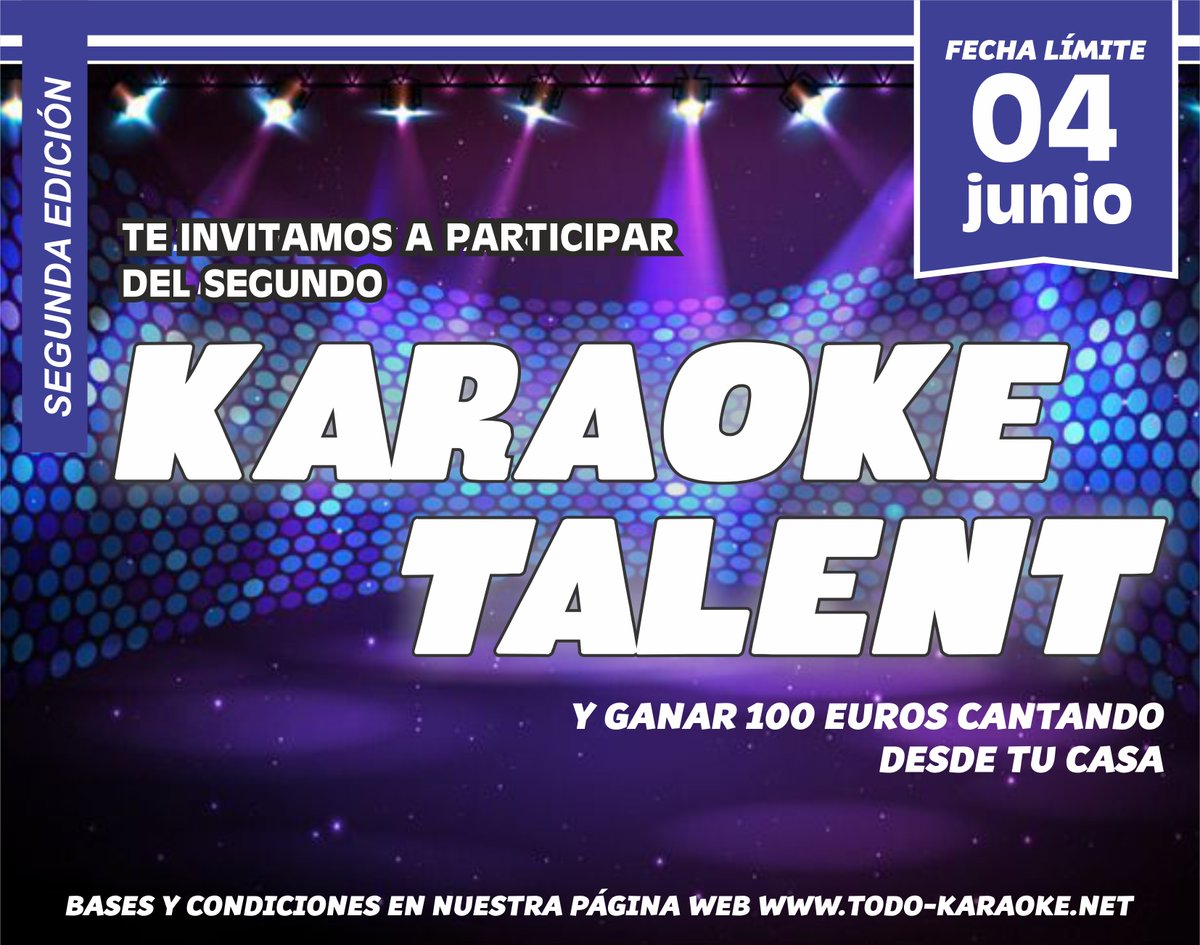 todokaraokeblog's tweet photo. Cómo participar en Karaoke Talent 2023 https://t.co/pa8lxO8WfJ
#Karaoke #Karaoketalent2023 #TodoKaraoke https://t.co/Lyj7cuat1s