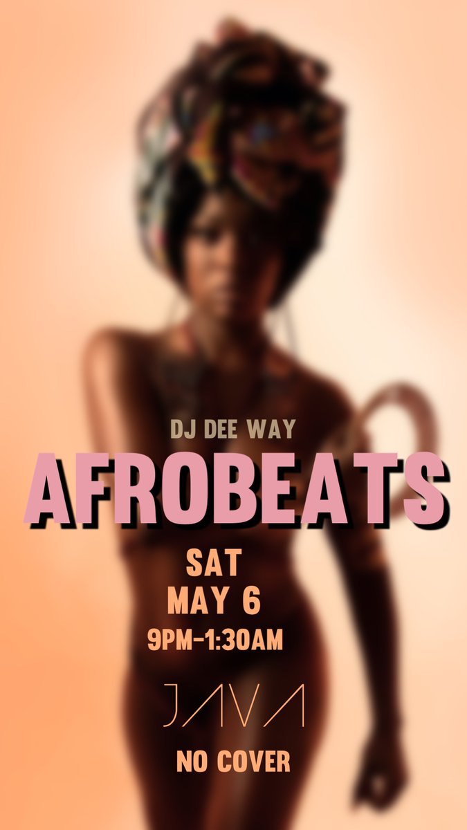 HotJavaBar's tweet photo. ๐จ TONIGHT ๐จ
AFROBEATS
@idjdeeway plays afrobeats, amapiano, gqom, afro house
NO COVER
Doors open at 9pm
420-friendly patio connected to @tahaatiki
JAVA X TIKI
#afrobeats #amapiano #gqom #afrohouse #house #edm #hotjavabar #free #nocover #stlnightlife https://t.co/nJfGaDFXms