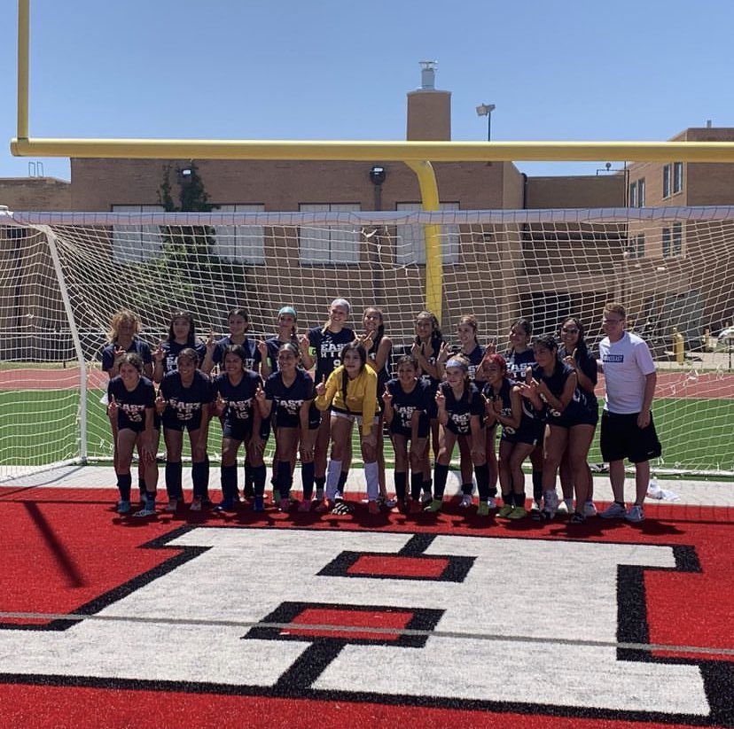 BlueAcesSoccer's tweet photo. 🚨North Cup Champions🚨

The Women are back to back champions after a 1-0 win over Trinity today!🏆

They will be back in action Tuesday at home vs. North for Senior day.✈️

Come help us #ProtectHomeBase.🥁 

#VamosEast #StrivingTogether #WeFlyTogether https://t.co/utjLjPhe2t