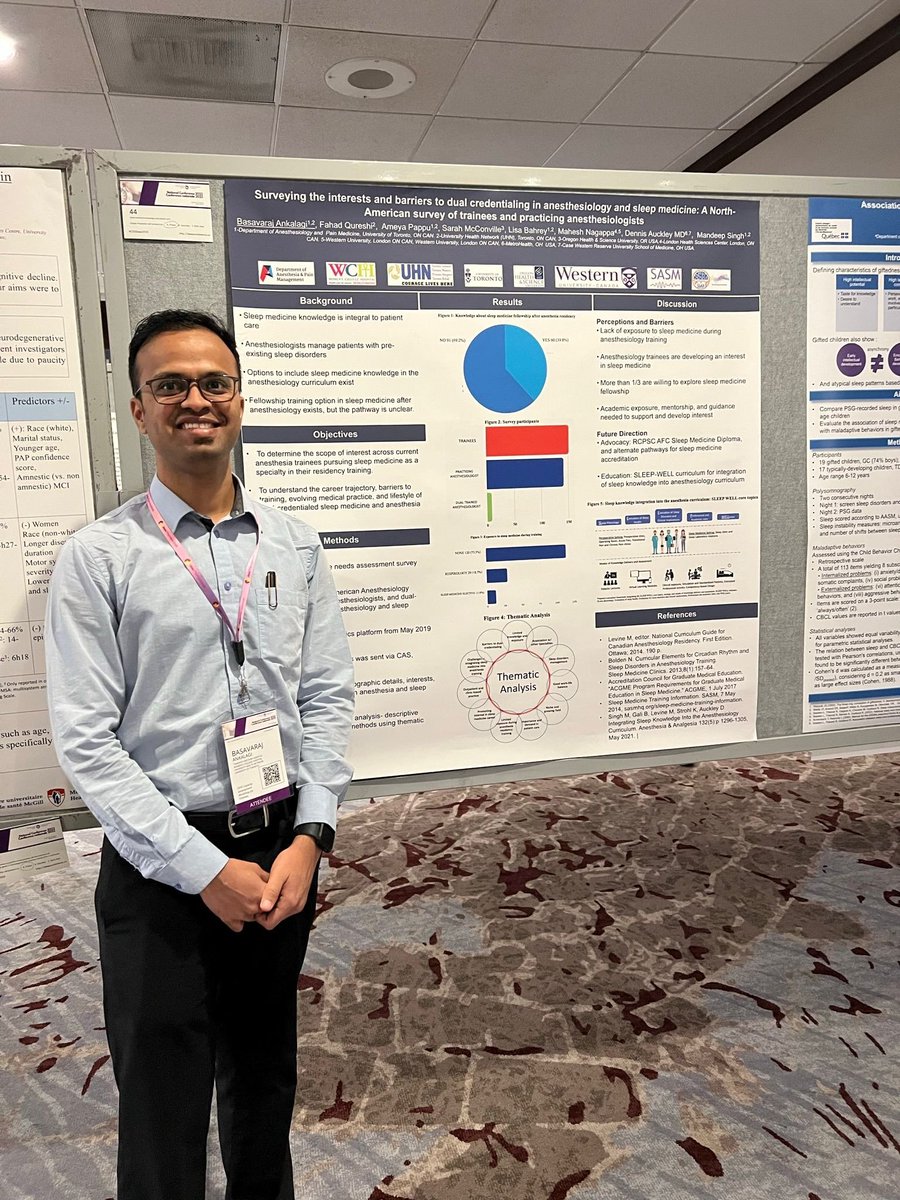 SleAPprogram's tweet photo. @drbsvrj outgoing #SleAPfellow presented at @CanSleepSociety meeting. Why it is important to include more #sleepeducation in #anesthesiology curriculum? #Barriers #Attitutdes #opportunities for #residents to be interested in #sleepmedicine. #SLEEPWELLcurriculum #SleAPprogram https://t.co/5rAtfDuJm4