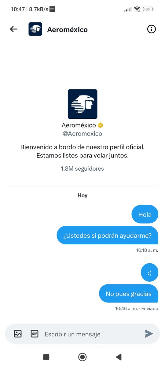 ArsegLeon's tweet photo. @Aeromexico Nadie me contesta ahí tampoco https://t.co/MQnjdhi4OD