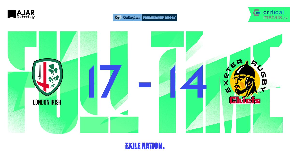 londonirish's tweet photo. This one means more 💚  
A win for the #ExileNation 🥰

👉 17-14 #LIRvEXE https://t.co/hLahcmGKN1
