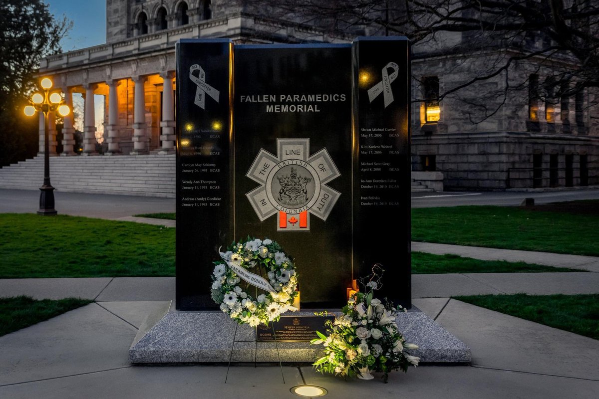 CeremonialAPBC's tweet photo. Today, we remember the 10  fallen BC paramedics who have paid the ultimate sacrifice in the line of duty. 8 yrs ago,the BC government officially proclaimed May 6 “BC Fallen Paramedics Day”
 #neverforget #lodd #paramedic  

https://t.co/xWA1ztpI6o

@CPMFOfficial 
@PAC_Paramedic https://t.co/OJQNezcdqZ