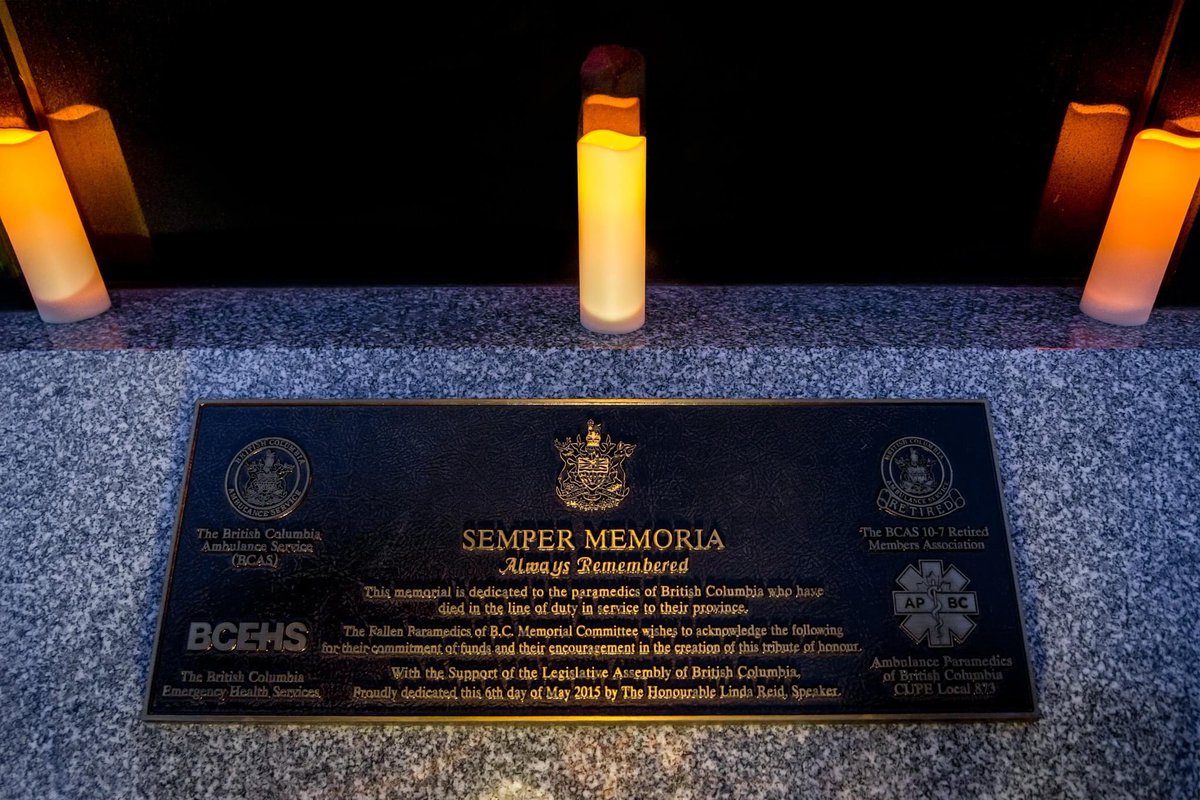 Today, we remember the 10  fallen BC paramedics who have paid the ultimate sacrifice in the line of duty. 8 yrs ago,the BC government officially proclaimed May 6 “BC Fallen Paramedics Day”
 #neverforget #lodd #paramedic  

paramedicmemorial.org

<a href="/CPMFOfficial/">Canadian Paramedic Memorial Foundation</a> 
<a href="/PAC_Paramedic/">Paramedic Association of Canada(PAC)</a>