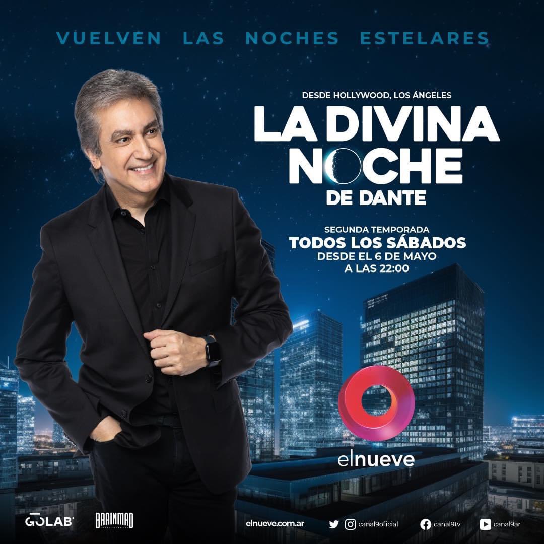 DanteGebelOk's tweet photo. ¡GRAN FIN DE SEMANA!
De regreso de Puerto Rico, hoy estrenamos la segunda temporada de La Divina Noche por El Nueve; y mañana un mensaje imperdible en River Arena, en nuestros dos servicios. ¡Qué lindo es hacer aquello para lo cual naciste! #LaDivinaNoche #RiverArena https://t.co/F37SYxXlGv