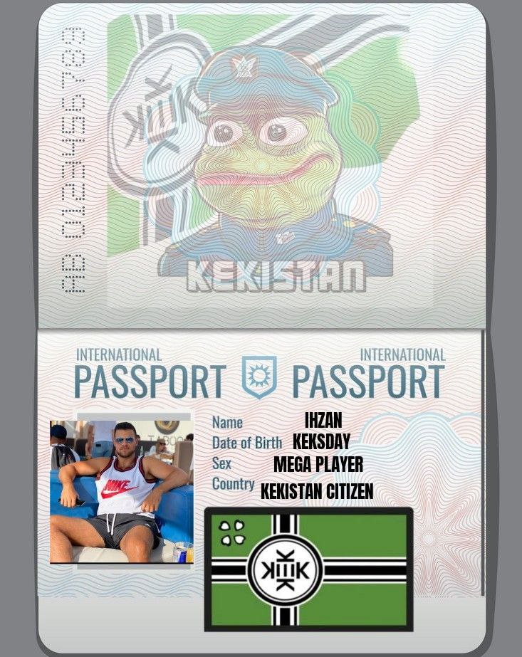 kekistantoken's tweet photo. @ihzn7 HERE'S YOUR VERY OWN KEKISTANI PASSPORT

WELCOME TO KEKISTAN IHZAN!!! https://t.co/NHoG9Ue1z7