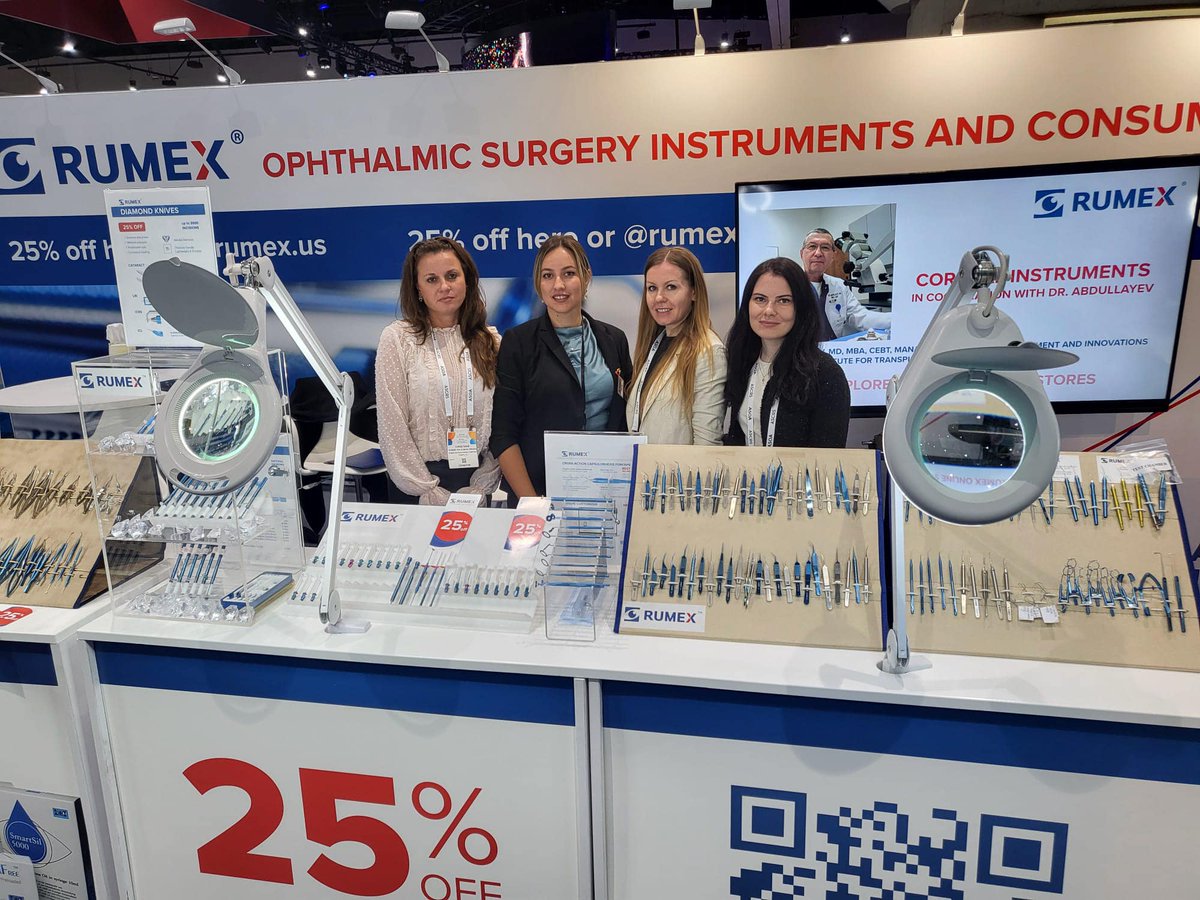 Rumex_Co's tweet photo. We are ready to start! Meet us at booth#622. We have something special for you! #ascrs2023 #sandiego #rumex #ophthalmicinstruments https://t.co/s4PmnjZUYg