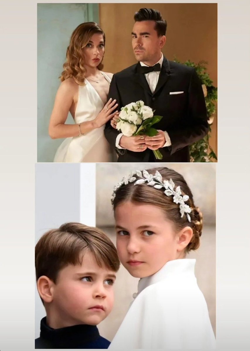 Sommeryan's tweet photo. Lots of David and Alexis vibes as well and I love it.
#Coronation
#PrinceLouis
#PrincessCharlotte
#Davidrose
#Alexisrose
#schittscreek https://t.co/Gx1xE9DsuA