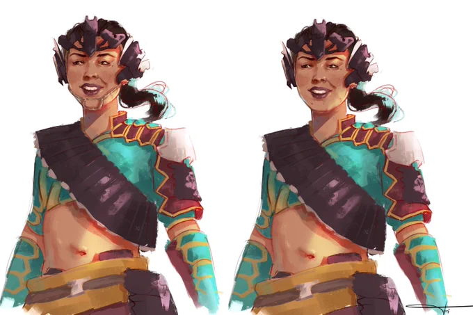 time to catch up on some Horizon art while I'm at it. A little bit of Talanah love is turning into oopsie a bit more.  #HorizonForbiddenWest