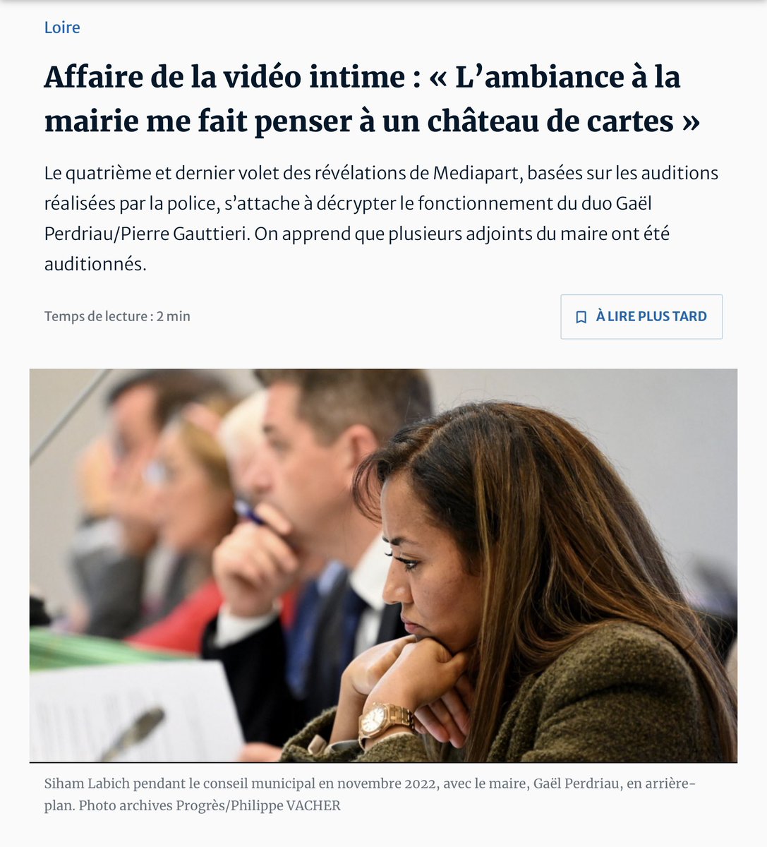 42Impertinent's tweet photo. PV d’audition #Labich : «l’ambiance à la mairie me fait penser à un château de cartes et on est tous dessous. Ne comptez pas sur moi pour attendre qu’il s’effondre sur ma gueule, je ne jouerai pas le rôle de la potiche ou de la dame de cœur si le Titanic #Perdriau coule à pic » https://t.co/YeTBOhNfQ4