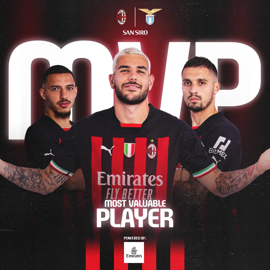 acmilan's tweet photo. No stopping Theo: he is the #MilanLazio @emirates MVP 📍🚄

Incontenibile @TheoHernandez! Che gol e che partita! 💥

#SempreMilan https://t.co/8IynMn7zcC