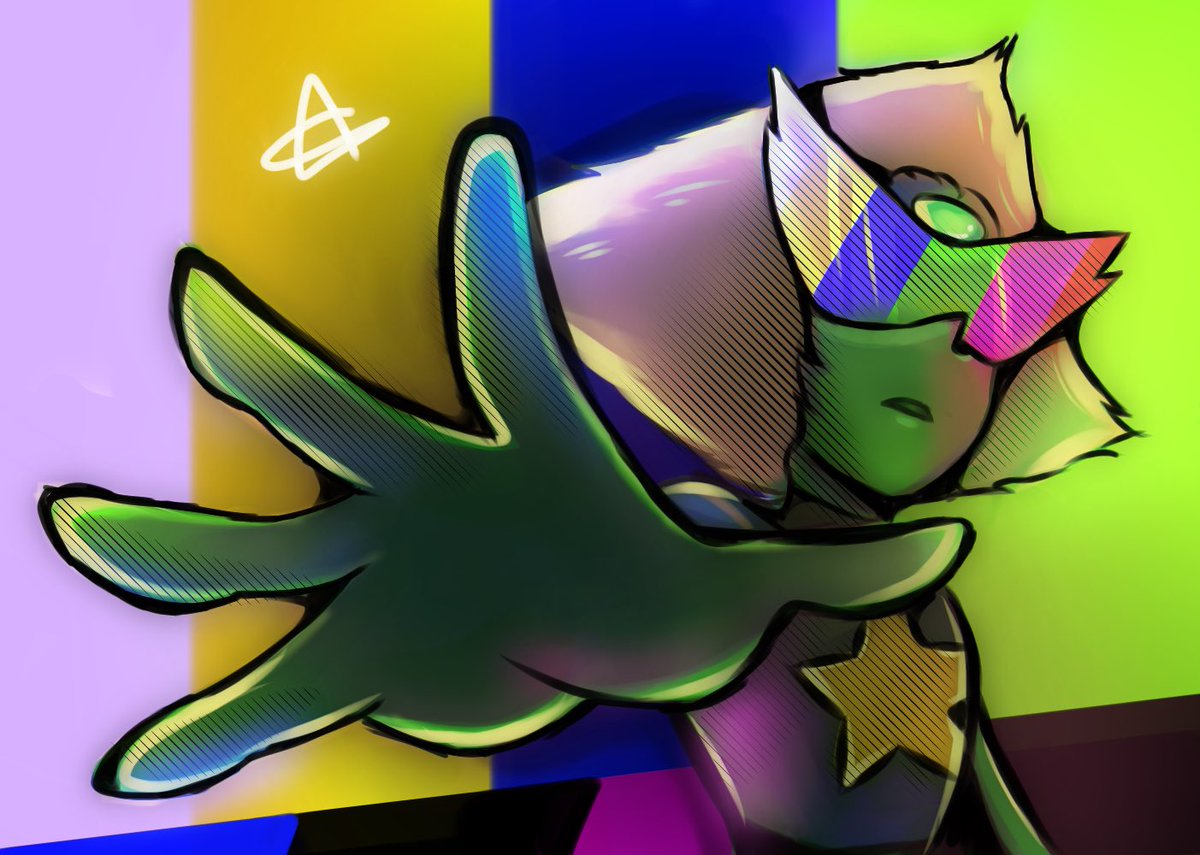 Bologn4rt's tweet photo. Remake of that one peridot’s scene! #stevenuniverse #peridotart #art #artist #digitalart #ibispaint #viral https://t.co/xnnVWL78WV