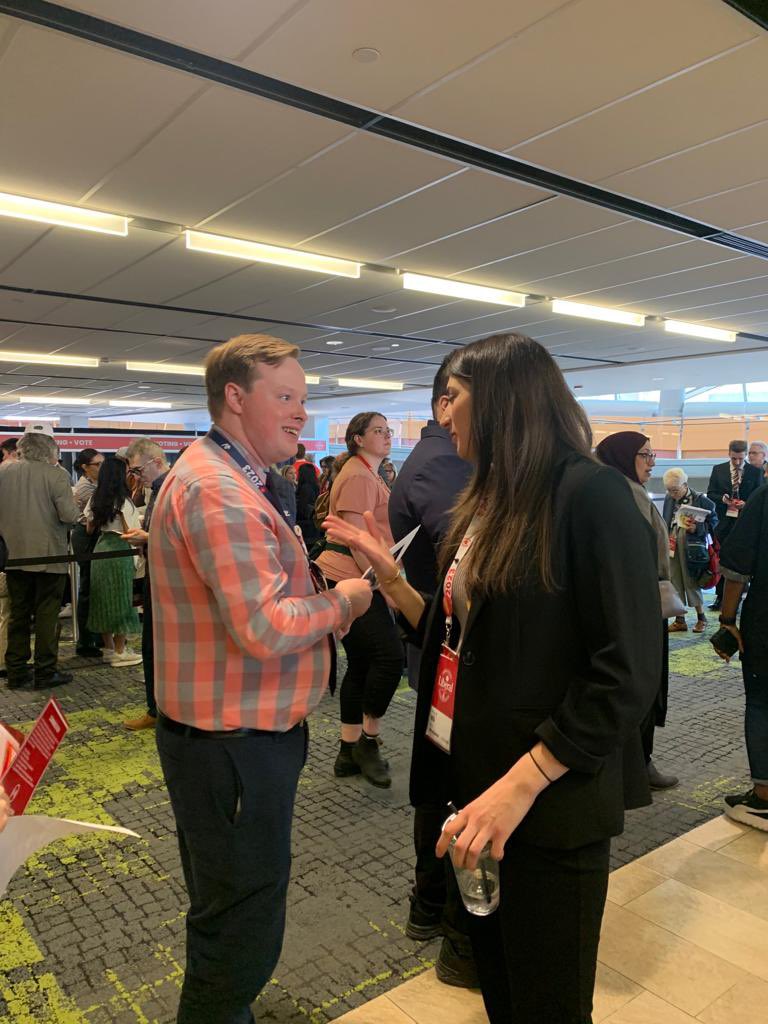 Mirasahmad's tweet photo. Voting is open! You are able to vote until 3:30 p.m. in the Colonel By Foyer (First Floor of the Shaw Centre).

To vote you will need your badge and one piece of ID. 

Once you vote, make sure to tell your friends and other supporters to go vote as well! #Lib2023 https://t.co/uvq07zNtpV