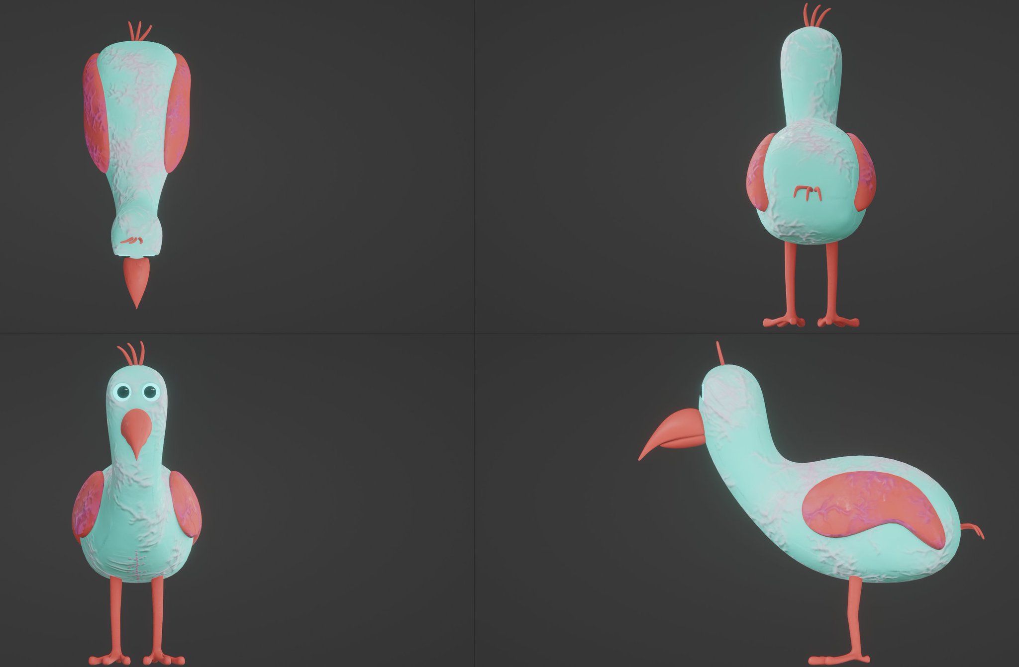 Baby Opila Bird (4K textures pack) - Download Free 3D model by