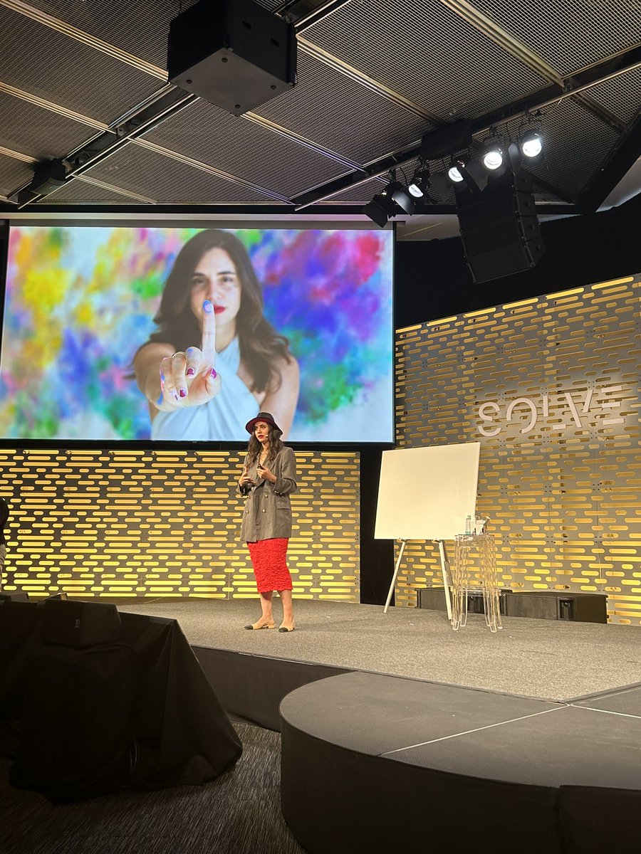 SolveMIT's tweet image. @AidaMurad (Impact Artist and Entrepreneur) shares her personal experience with trauma, how she found joy through art, and how she continues to inspire others to do the same.

#SolveAtMIT