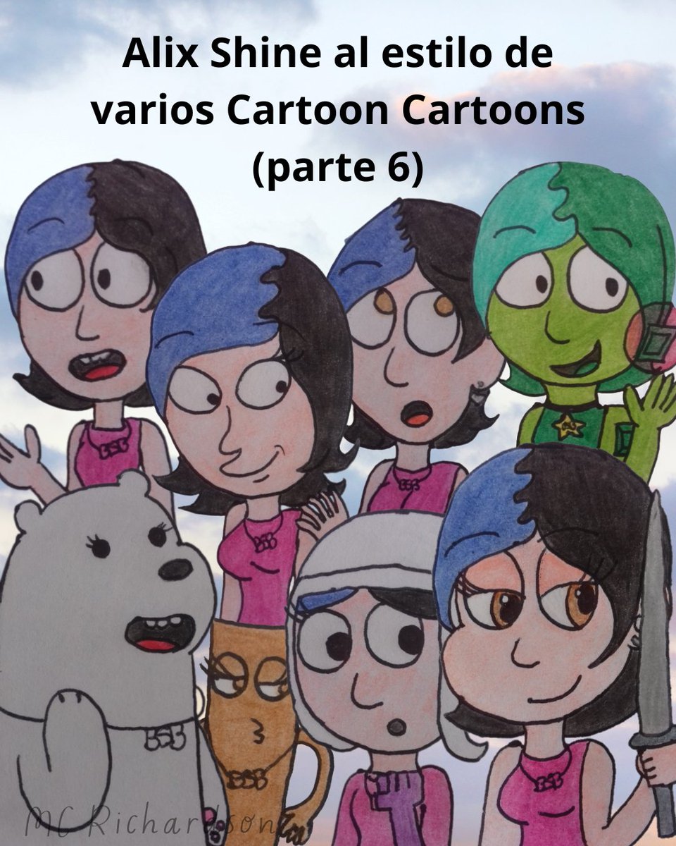 MCRichardson27's tweet photo. Les comparto el sexto edit donde puse 8 dibujos de Alix Shine (mi Oc principal) con los estilos de varios Cartoon Cartoons de Cartoon Network, mañana publicare el último edit (+)

#alixshine #oc #drawing #cartoonnetworkstyle https://t.co/5sWmbNrDaG