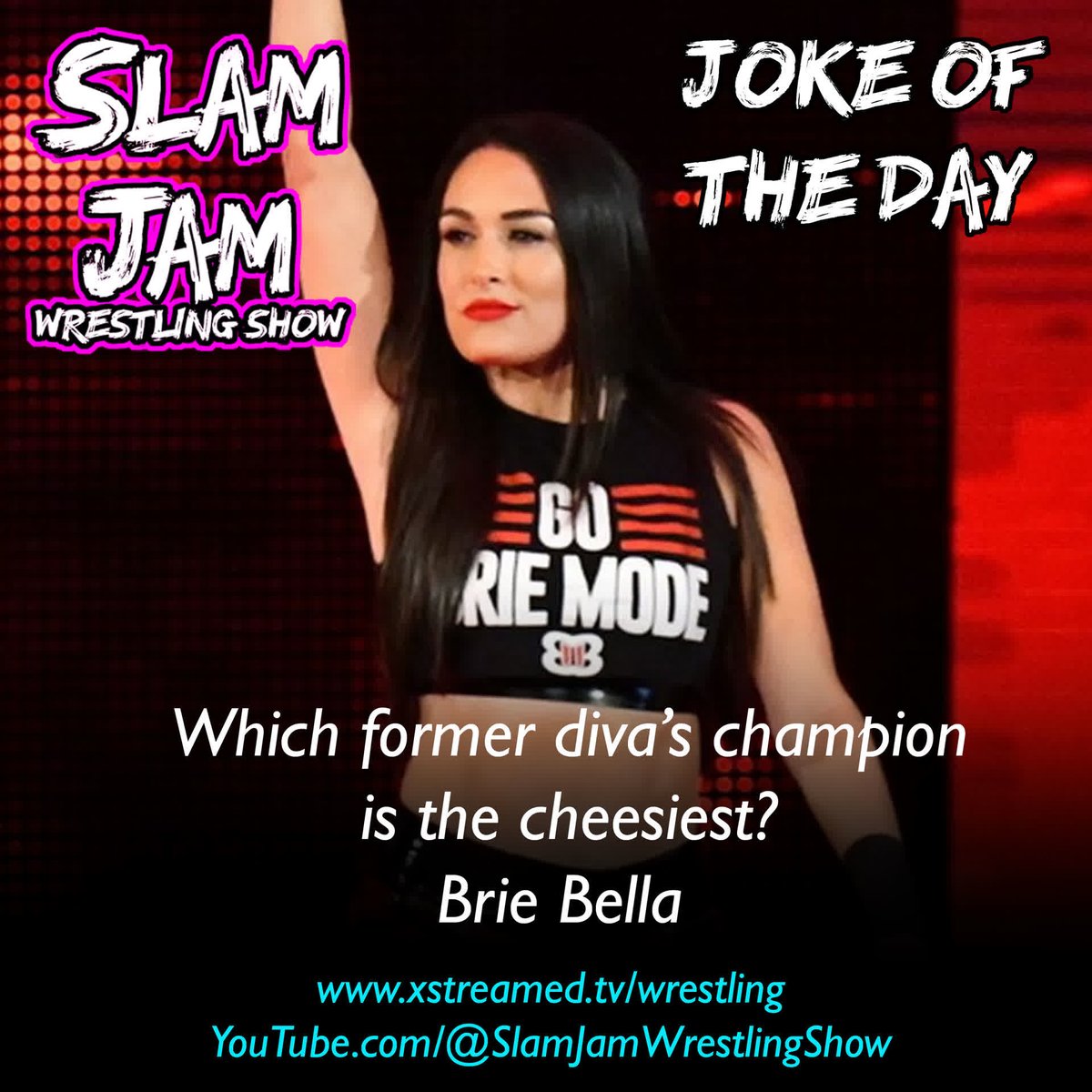 SlamJamShow's tweet image. #briebella #bellatwins #briemode #nikkibella

Sub at youtube.com/@slamjamwrestl…

xstreamed.tv/wrestling

#wrestling #slamjam #slamjamwrestling #wwe #wwf #wcw #aew #allelite #wrestlingmemes #wrestlingjokes #jokeoftheday #retrowrestling #memes #nxt #njpw